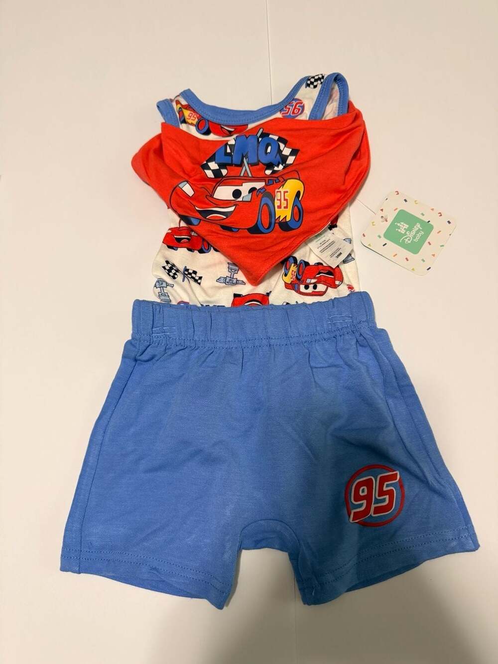 Disney Bamboo Baby Boys Lightning McQueen 3 piece set